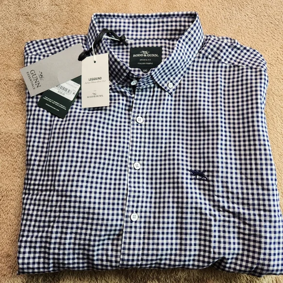 Rodd & Gunn NWT LS Superfine Gunn Check Oxford Shirt. 3X - Picture 1 of 16